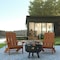 Flash Furniture 2 Teak Adirondack Chairs & Star and Moon Fire Pit JJ-C145012-32D-TEAK-GG - alternate 1